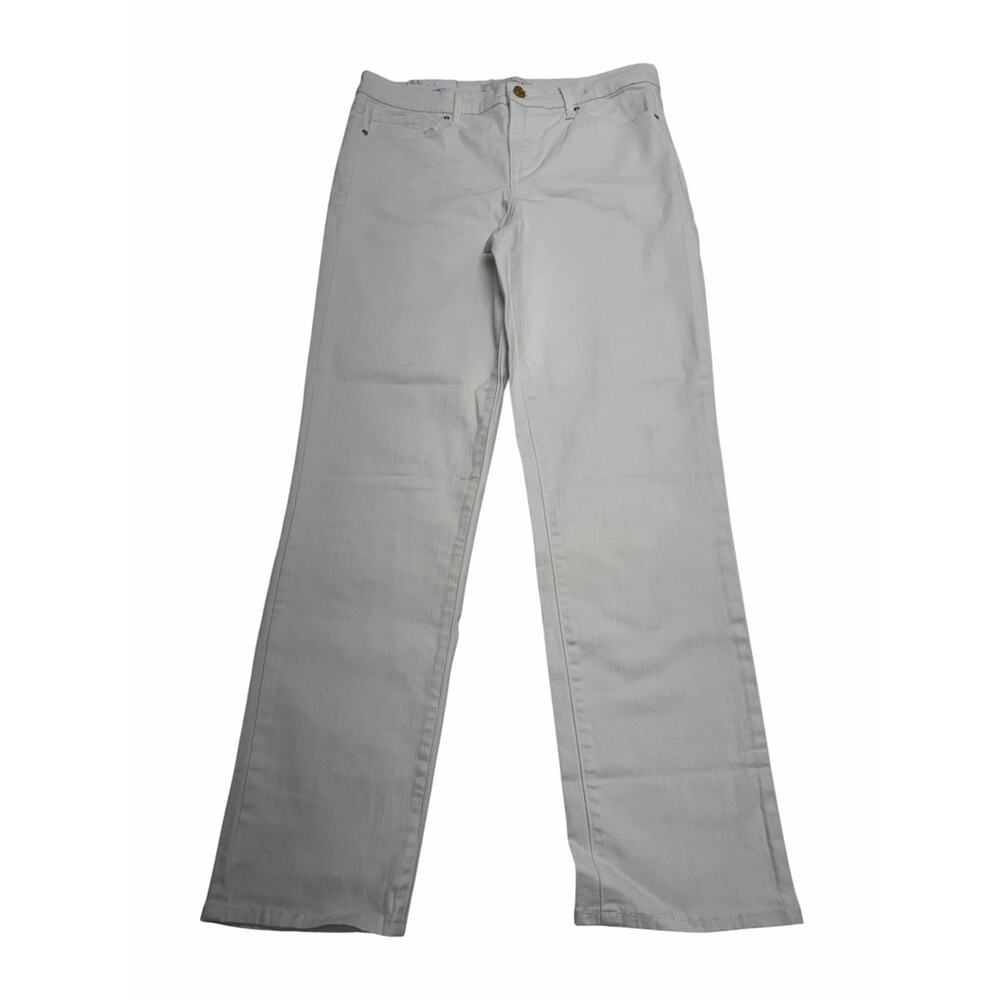 ELLA MOSS Women’s 8 White STRAIGHT ANKLE Jeans - Picture 2 of 4